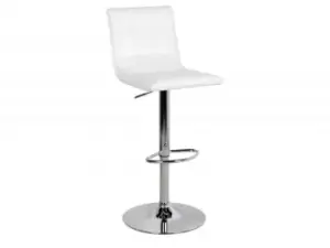 LPD Vigo White faux Leather Gas Lift Bar Stool