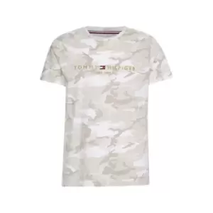 Tommy Hilfiger Camo Tommy Logo Tee - Beige