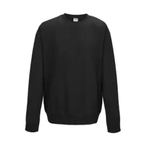 AWDis Just Hoods AWDis Unisex Crew Neck Plain Sweatshirt (280 GSM) (5XL) (Jet Black)