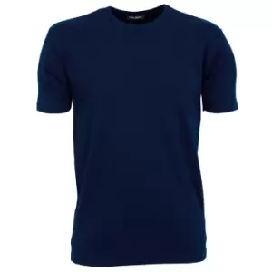 Tee Jays Mens Interlock Short Sleeve T-Shirt (4XL) (Navy Blue)