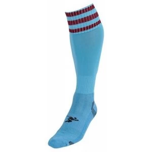 PT 3 Stripe Pro Football Socks Boys Sky/Maroon