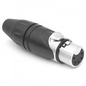 Amphenol AX5F XLR connector Connector, straight Number of pins: 5 Black, Silver