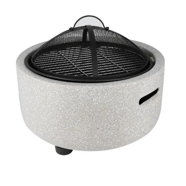 Streetwize MGO Garden Firepit & BBQ - Cream 45x34cm