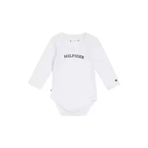 Tommy Hilfiger Baby Curved Monotype Body L/S - White