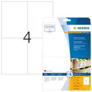 HERMA Labels A4 105x148mm white extra strong adhesion paper matt...