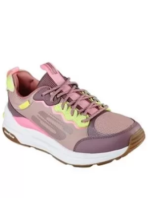 Skechers Global Jogger Fresh Strike Trainers, Mauve, Size 8, Women