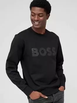 BOSS Soleri 01 Relaxed Fit Sweatshirt - Black, Size S, Men