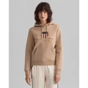 Gant Archive Shield Hoodie - Beige