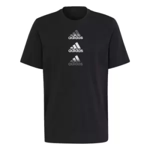 adidas Designed to Move Logo T-Shirt Mens - Black