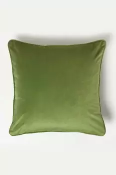 Filled Velvet Cushion with Piped Edge 46 x 46 cm