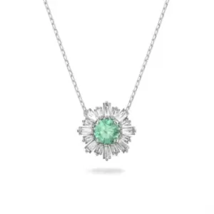 Sunshine pendant, Green, Rhodium Plated 5642963