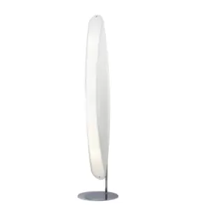 Pasion Floor Lamp 6 Light E27, Gloss White/White Acrylic/Polished Chrome, CFL Lamps INCLUDED (COLLECTION ONLY)