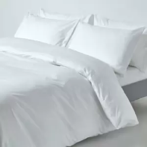 HOMESCAPES White Egyptian Cotton Duvet Cover Set 200 Thread Count, Double - White - White