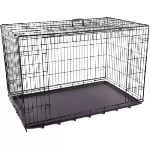 FLAMINGO Wire Cage with Sliding Door Nyo XXL 124x77x81.5cm Black - Black