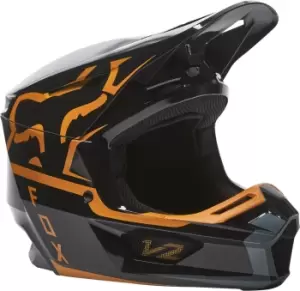 FOX V2 Merz Motocross Helmet, black-gold, Size XL, black-gold, Size XL