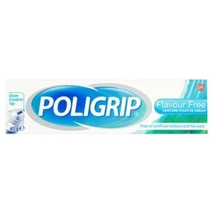 Poligrip Denture Fixative Cream Flavour Free 40g