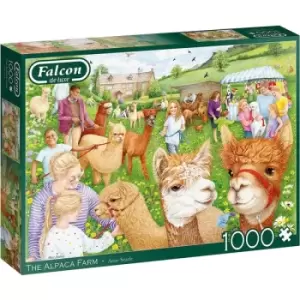 Jumbo Falcon De Luxe The Alpaca Farm 1000 Piece Jigsaw Puzzle