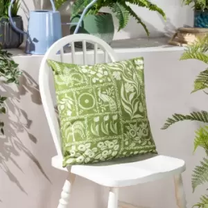 Forage Garden Outdoor Cushion Sage, Sage / 43 x 43cm / Polyester Filled