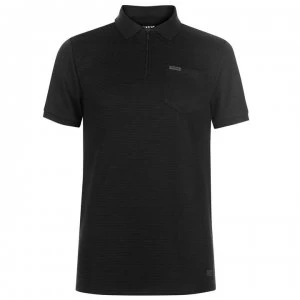 Firetrap Blackseal Rib Zip Polo Shirt - Navy