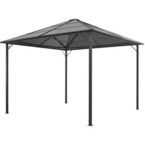 Gazebo with Roof Aluminium 3x3 m Black Vidaxl Black