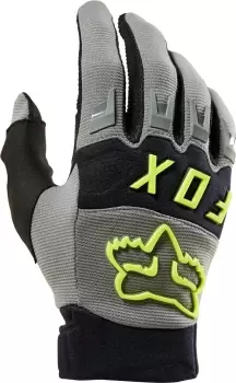 FOX Dirtpaw CE Motocross Gloves, grey-yellow, Size XL, grey-yellow, Size XL