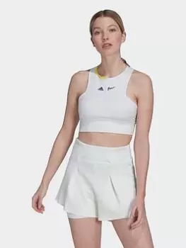 adidas Tennis London Crop Top, White Size M Women