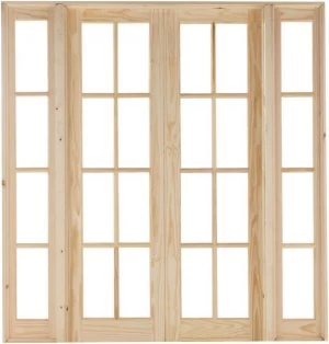 Wickes Newland Internal French Doors with Demi Panel Pine Glazed 8 Lite 2007 x 1896mm