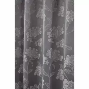 Emma Barclay Blossom Eyelet Curtain 46 X 54 Silver (pair)