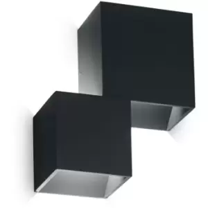 Ideal Lux Rubik - LED 2 Light Outdoor Wall Light Black IP44