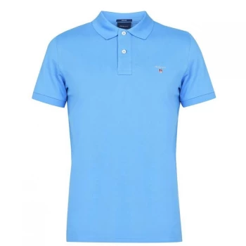 Gant Original Pique Short Sleeve Polo Shirt - Blue 445