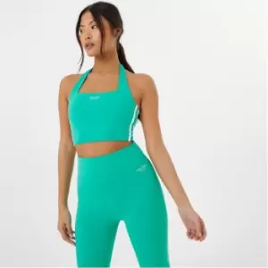 Jack Wills Longline Halter Sports Bra - Green