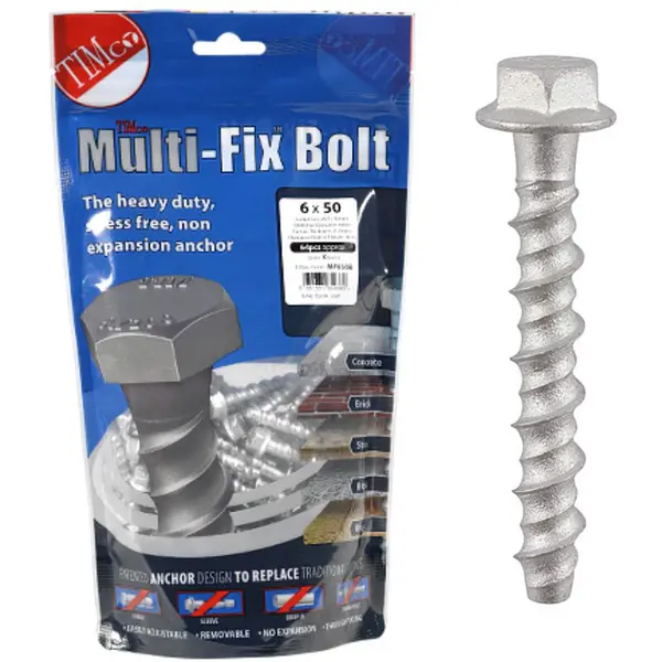 Multi Fix Bolt Hex Head Concrete Screws MF650B Diameter: 6mm