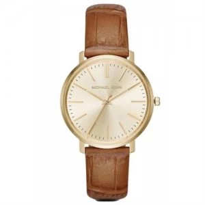 Michael Kors Ladies Gold Plated Watch - MK2496