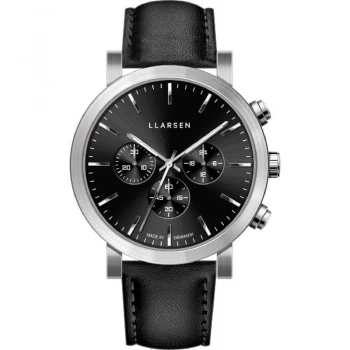 LLARSEN Black 'Nor' Chronograph Watch - 149sbs3-sink20