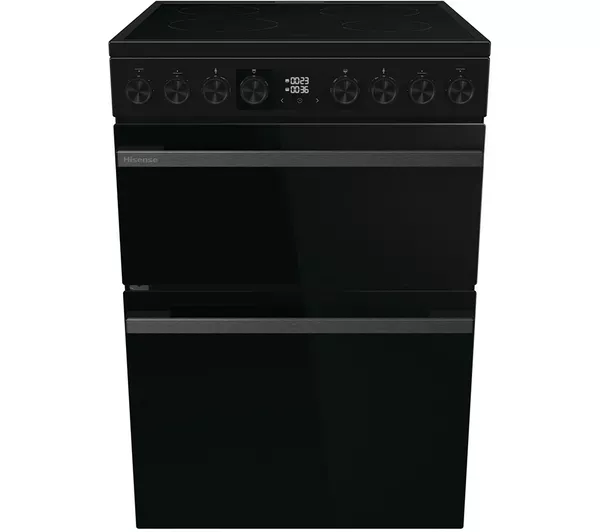 Hisense Hi6 Max HDCEC6C20B 60cm Electric Cooker with Ceramic Hob - Jet Black - A Rated