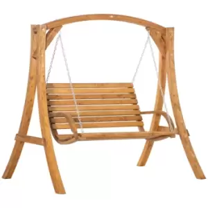 Outsunny Wooden 2-Seater Garden Swing Seat