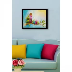 SC1094 Multicolor Decorative Framed MDF Painting