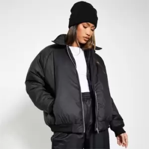 I Saw It First Collared Bomber Jacket - Black