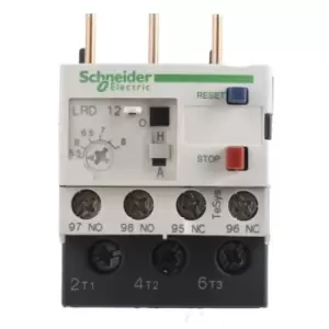 Schneider Electric Overload Relay - 1NO + 1NC, 5.5 8 A F.L.C, 8 A Contact Rating, 3P