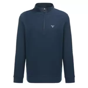 Barbour Mens Birkrigg Half Zip Navy Large