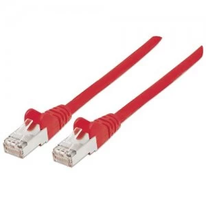 Intellinet Network Patch Cable Cat5e 10m Red CCA SF/UTP PVC RJ45 Gold Plated Contacts Snagless Booted Polybag