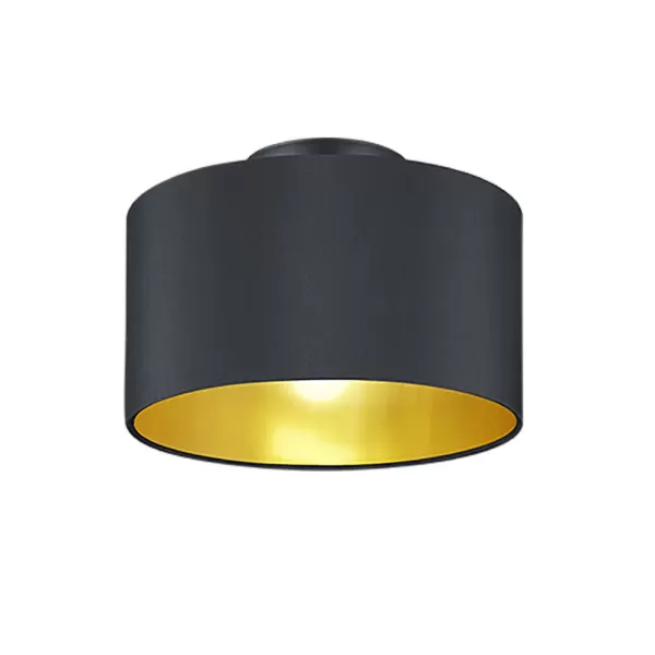 Hostel Modern 2 Light Cylindrical Ceiling Light Black Matt, Wiz Connected