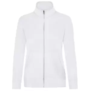 Fruit Of The Loom Ladies/Womens Lady-Fit Fleece Sweatshirt Jacket (S) (White)