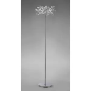 Floor lamp Savanna 3 bulbs polished chrome/crystal