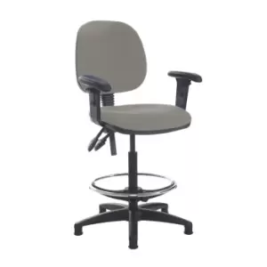 Dams MTO Jota Draughtsmans Chair with Adjustable Arms - Tarot Purple