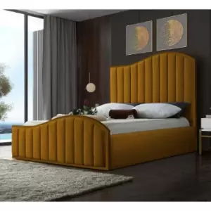 Magnifik Bed Super King Plush Velvet Mustard