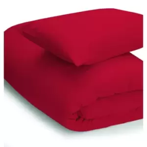 Easy Care Minimum Iron Duvet Cover Super King Red