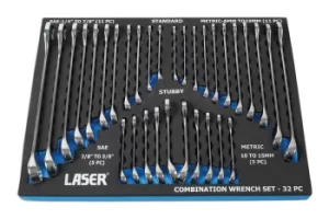 Laser Tools 6795 Combination Spanner Set 32pc