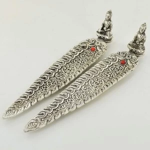 Sitting Buddha Metal Incense Burner Pack (Set of 2)