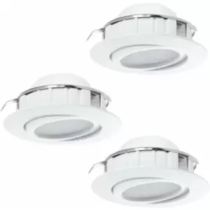 3 PACK Flush Ceiling Downlight White Adjustable Round Spotlight 6W Built in LED